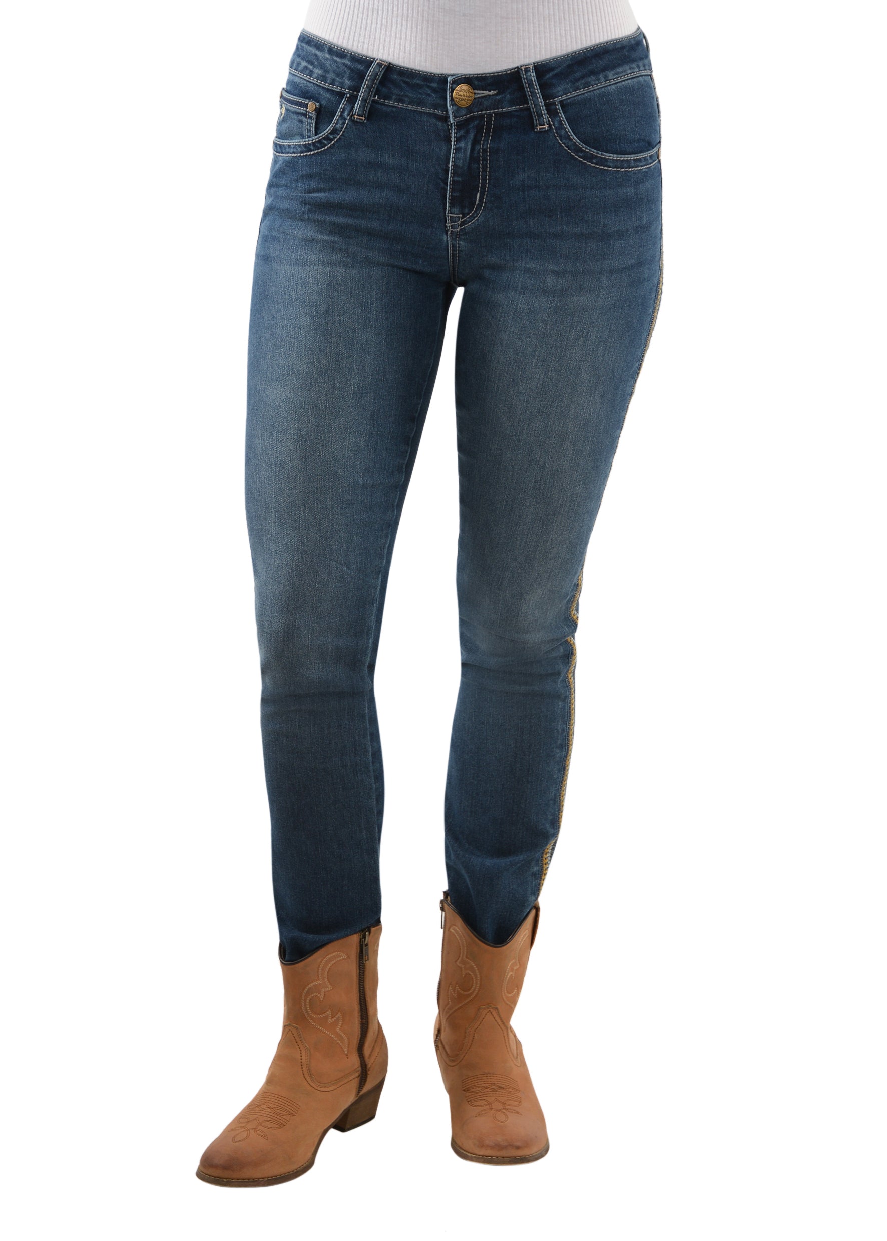 Buy Pure Western Womens Brady High Waisted Bootcut Jeans - 34 Leg